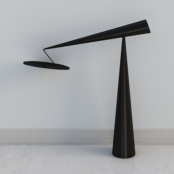 Sleek Low-Poly Table Lamp 3D model