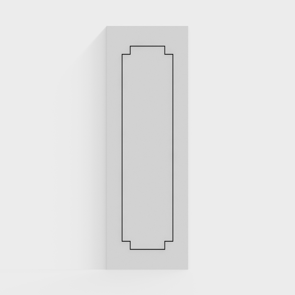 Metal strip Chinese style single frame wall panel