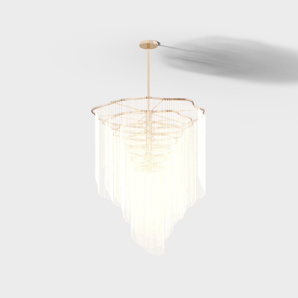 Lampe en cristal à plusieurs couches moderne