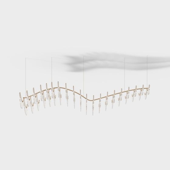 Suspended Art Rack 3D model