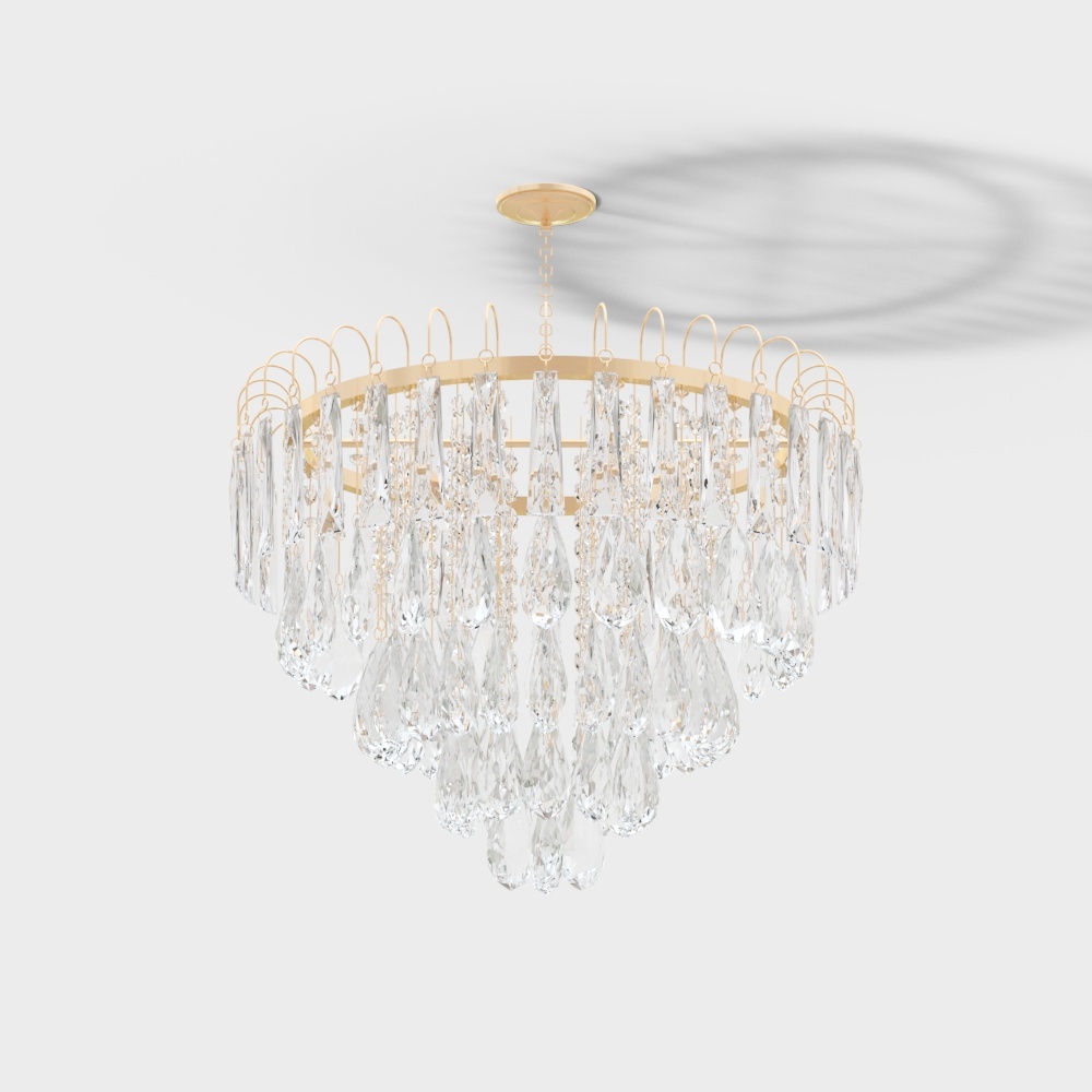Modern single-layer pendant light luxury crystal lamp