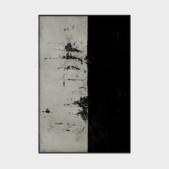 Black and White Abstract Wall 3D model