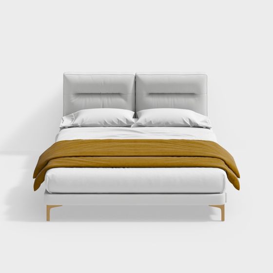 Modern Minimalist Bed 3D model