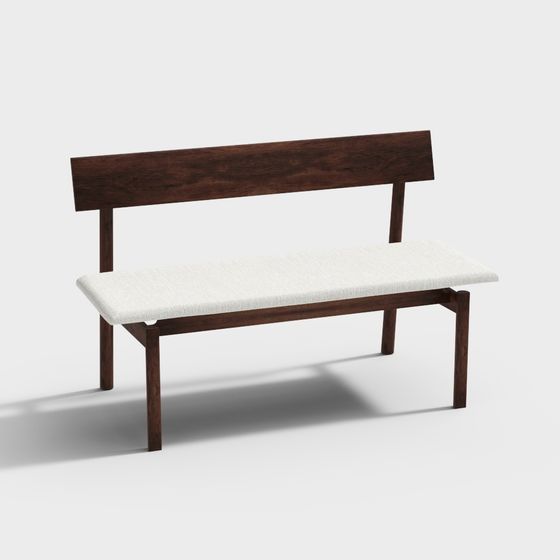 Stylish Urban Bench 3D model for Creative Spaces