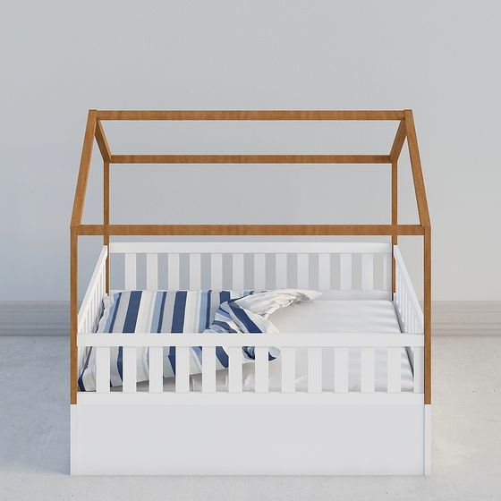 Charming Rooftop Bed 3D model for Modern Bedrooms