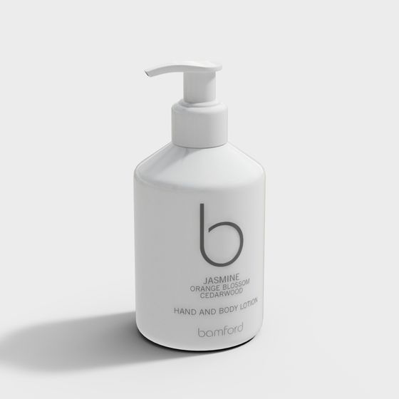 Minimalist Hand and Body Lotion Bottle 3D model