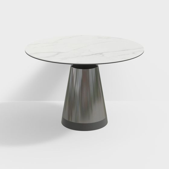 Modern Low-Poly Round Table 3D model