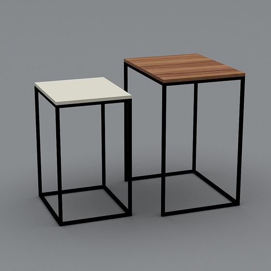 Industrial Style Side Table 3D model