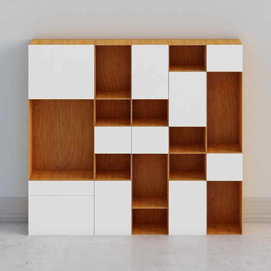 Modular Bookshelf 3D model