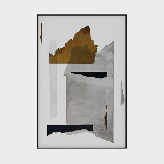 Abstract Paper Collage 3D Model for Artistic Expression