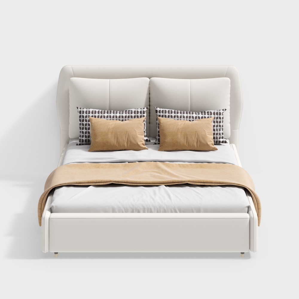 1.8m Leather two-tone bed-BSGC8089-House of Light