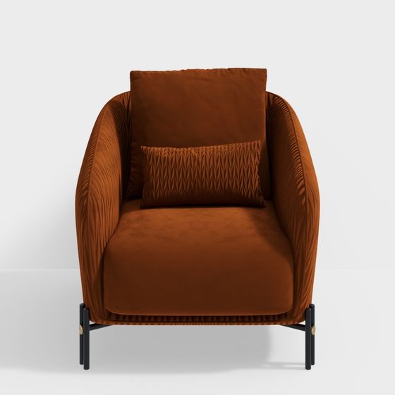 Elegant Low-Polygon Sofa 3D model