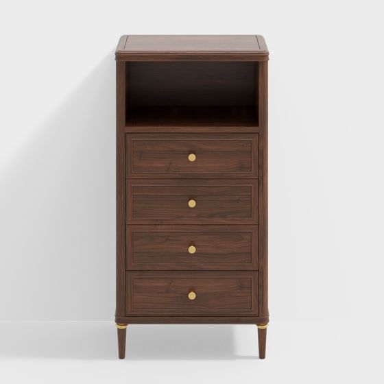 Chic Vintage Nightstand 3D model for Stylish Spaces