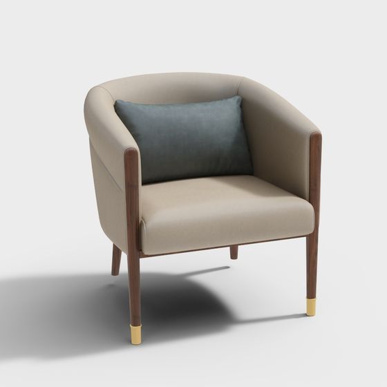 Elegant 3D Armchair Model for Modern Interiors