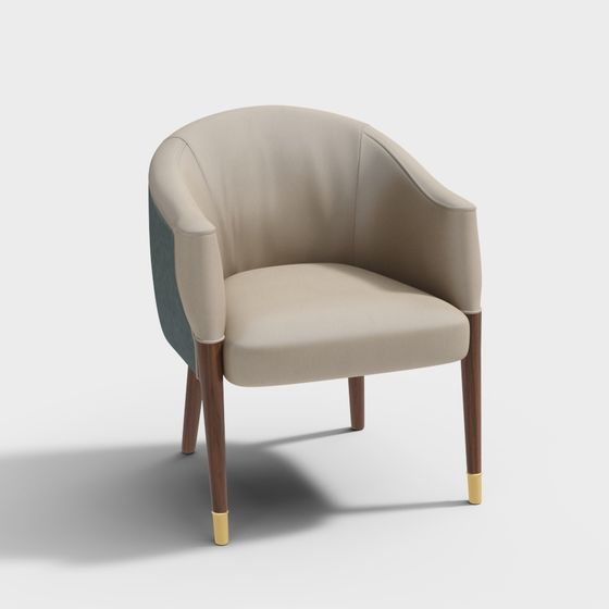 Cozy Chair 3D model - Modern Elegance Meets Vintage Charm