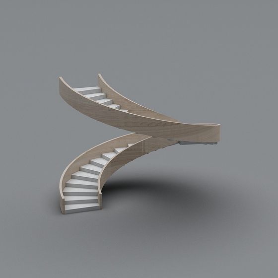 Elegant Low-Polygon Staircase 3D model for Creative Projects