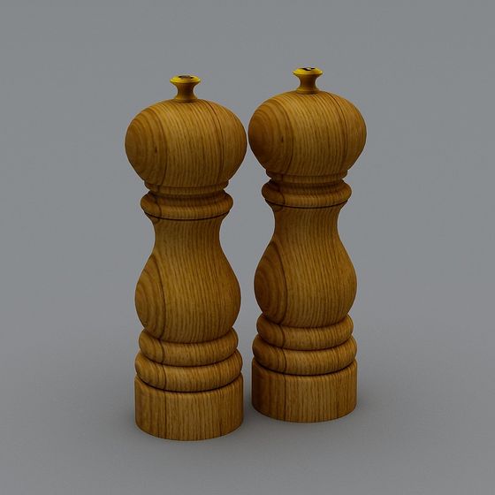 Vintage Pepper Mill Duo 3D model