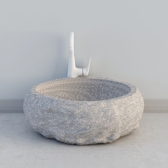 Stunning Rock Sink 3D Model for Modern Spaces