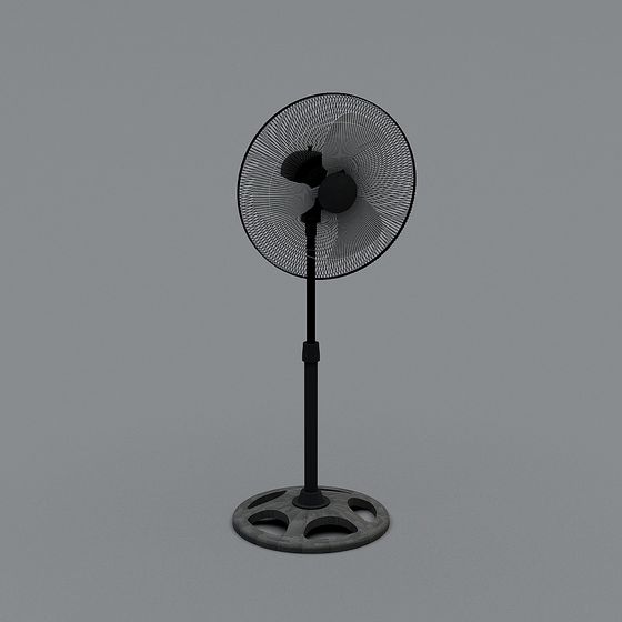 Industrial-Inspired Low-Poly Fan 3D model