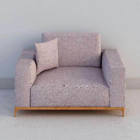 Stylish Low-Polygon Sofa 3D Model for Contemporary Homes