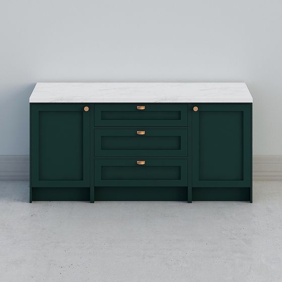 Marble Top Sideboard 3D model