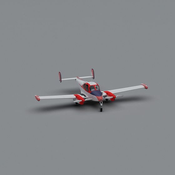 Low-Poly Small Airplane 3D model