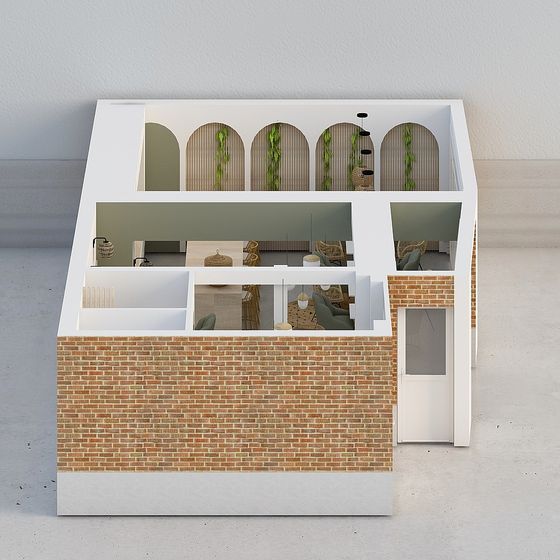 Tranquil Nature-Inspired 3D Model for Modern Spaces