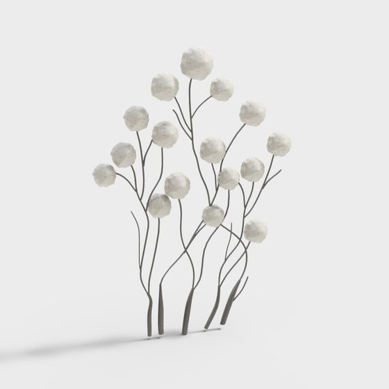 Snowball Branch 3D model for Creative Projects