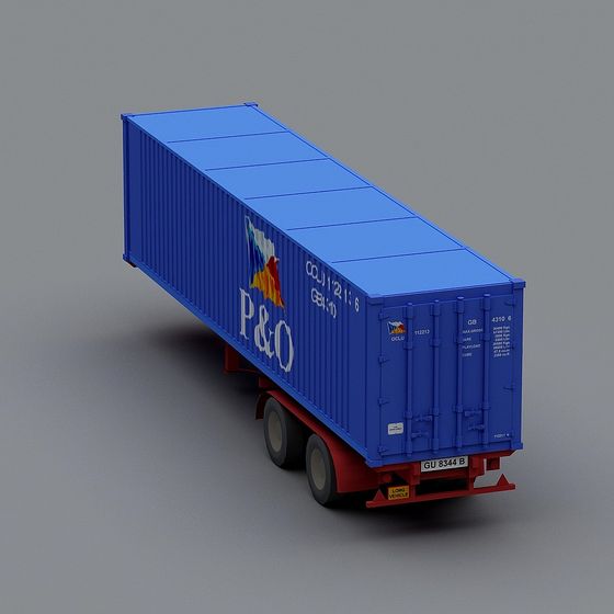 Container Truck 3D Model