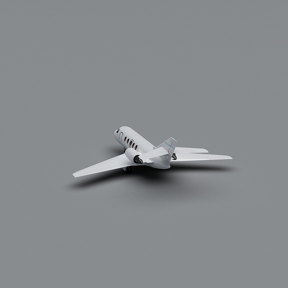 Sleek Modern 3D Airplane Model