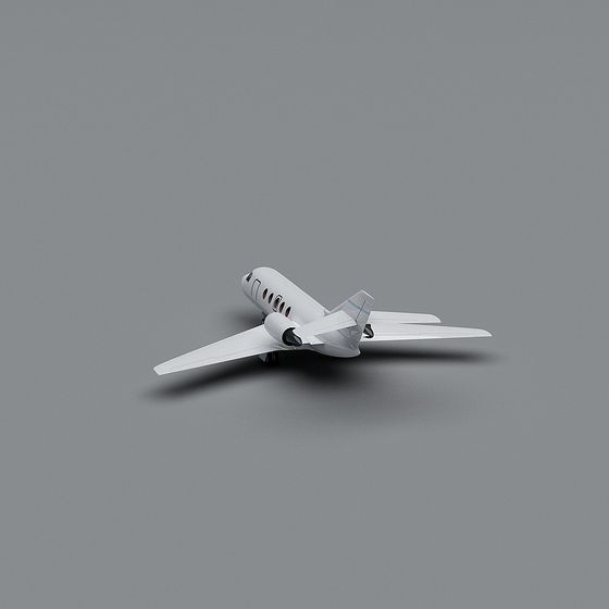 Stylish Modern Airplane 3D Model for Creative Use