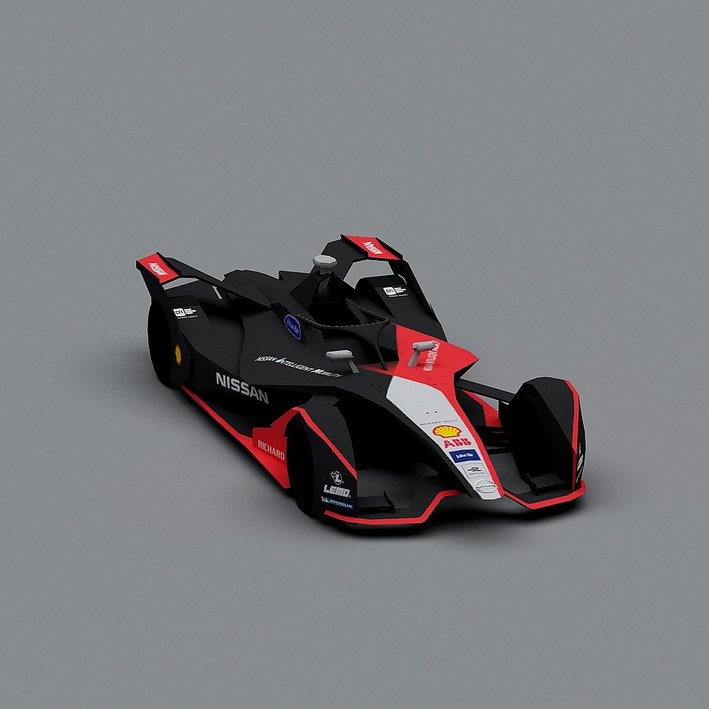 Dynamic Low-Poly Racing Car 3D model