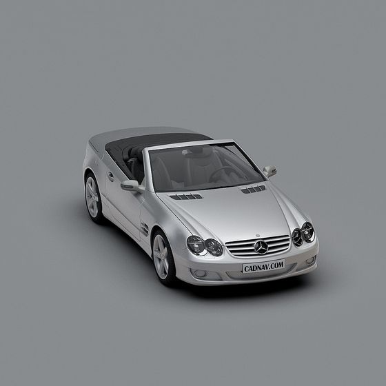 Elegant Mercedes SL500 Convertible 3D model