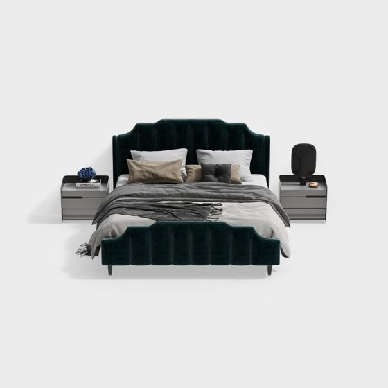 Velvet Dream Bed 3D model