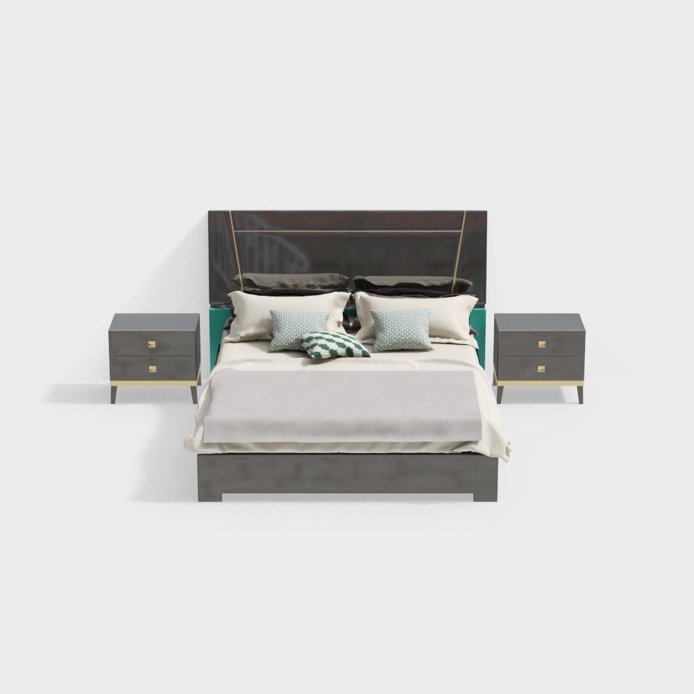 Combinazione di letto king di lusso moderno leggero ALF ITALIA