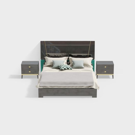 Combinazione di letto king di lusso moderno leggero ALF ITALIA