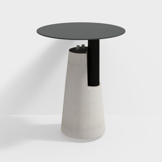 Elegant Low-Polygon Round Table 3D model