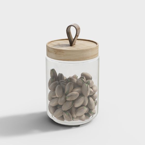 Elegant Glass Storage Jar 3D model for Modern Spaces