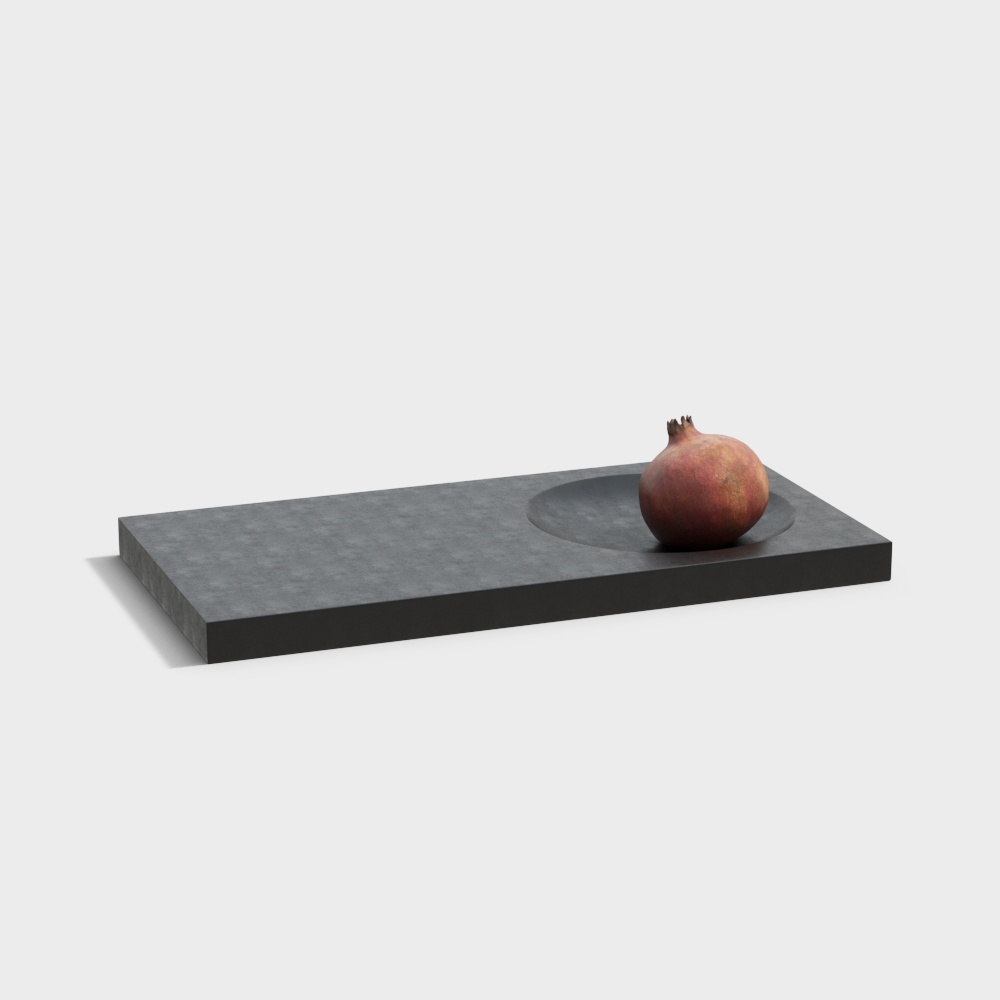 Pomegranate black ornament