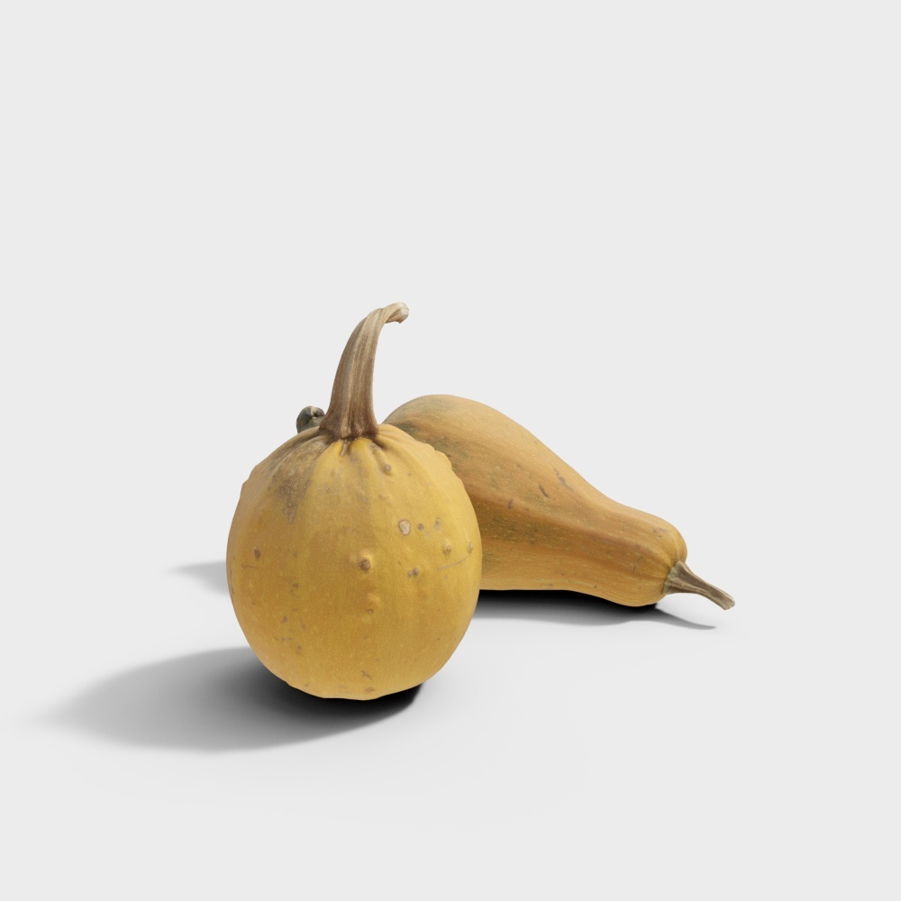 Realistic Low-Poly Pumpkin 3D model