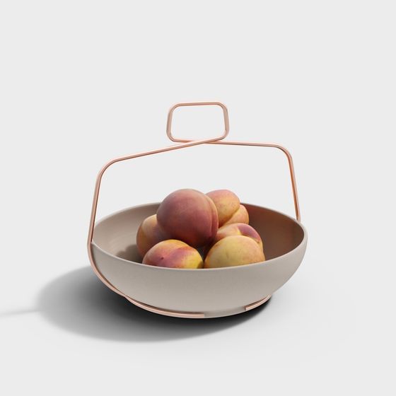 Elegant Fruit Basket 3D Model