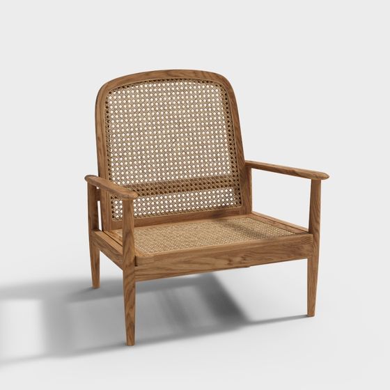 Retro Rattan Chair 3D model