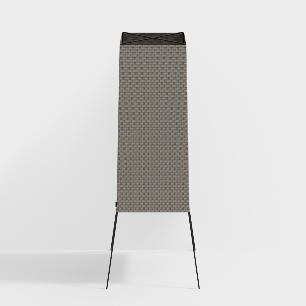 Large beige floor lamp