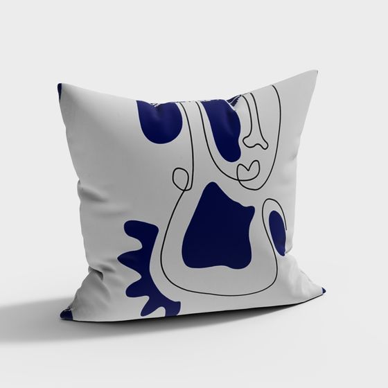 Stunning Abstract Art Pillow 3D model