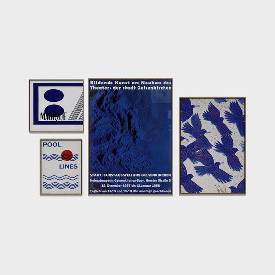 클라인 블루 장식 그림