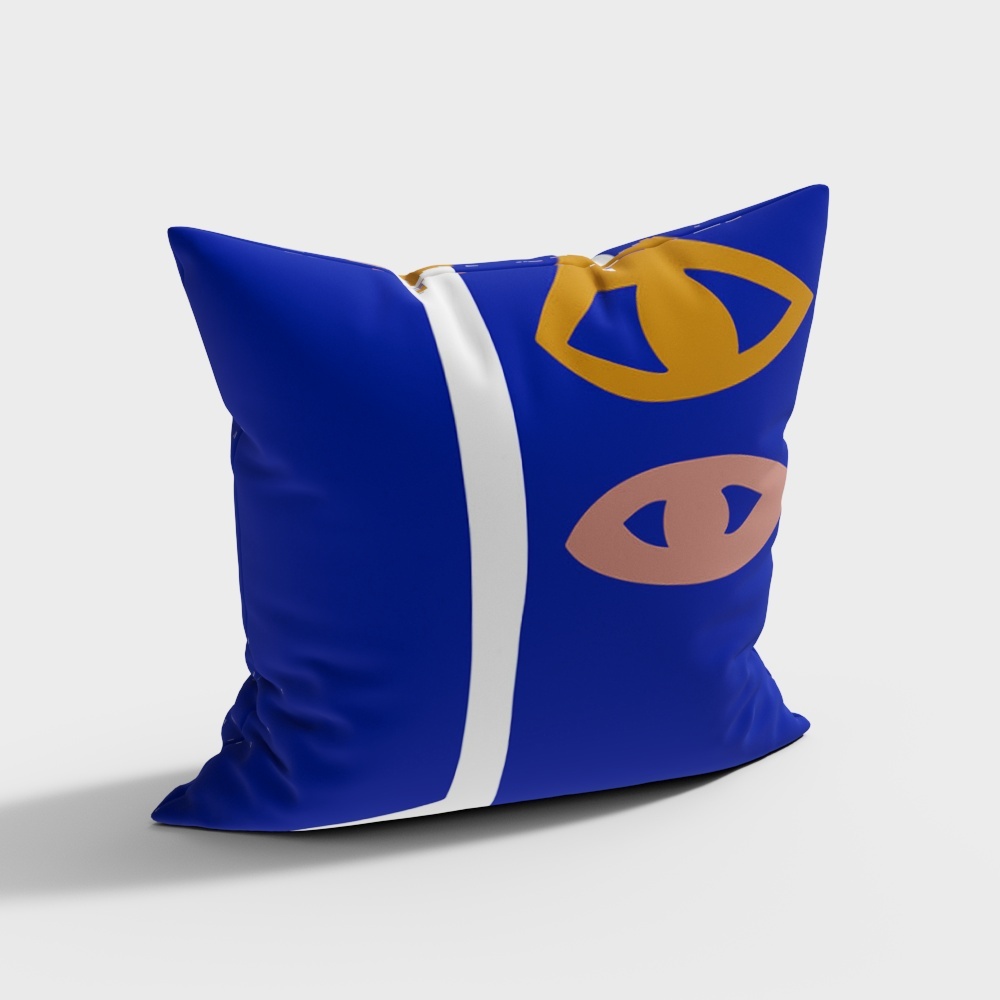 Klein blue eyes throw pillow