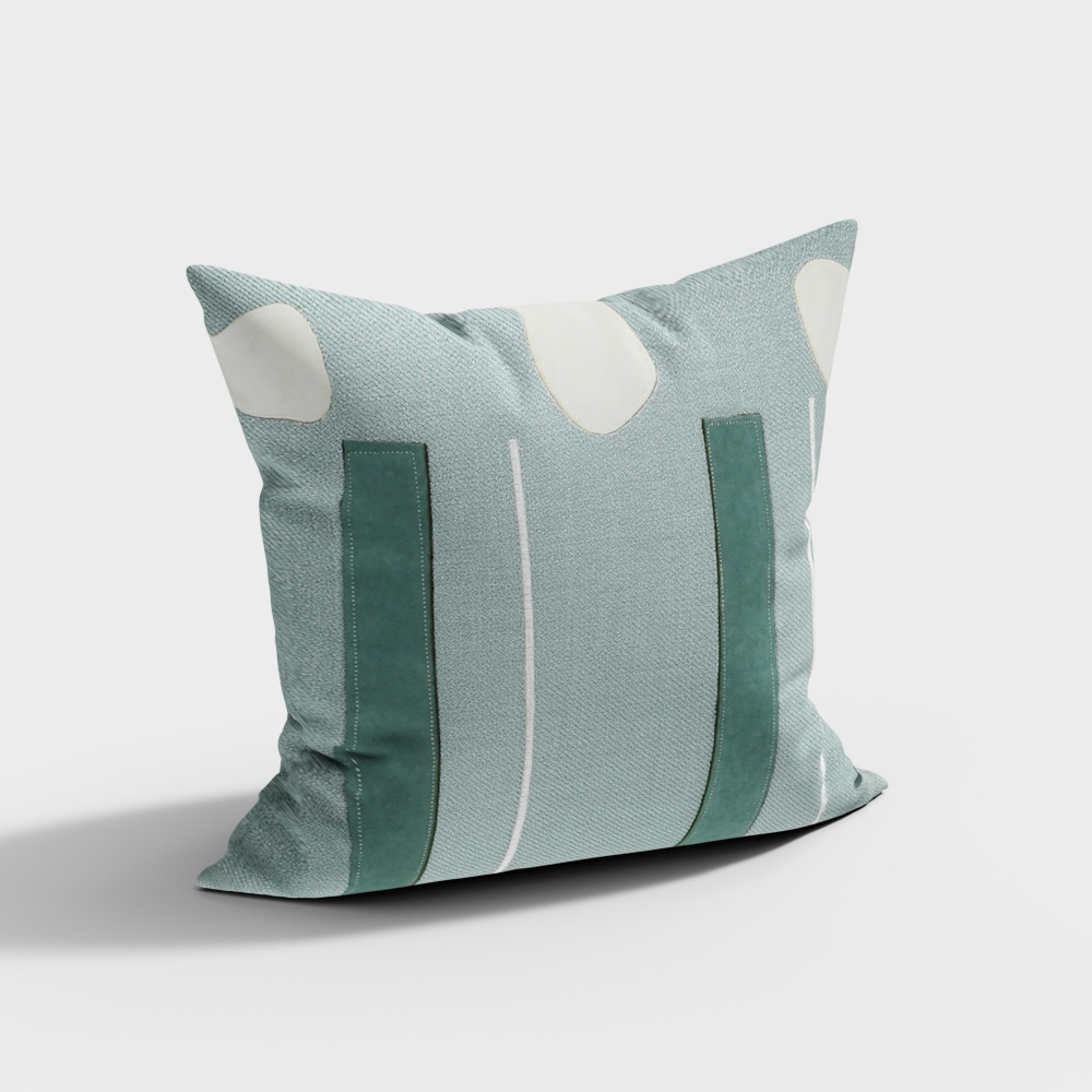 Green long throw pillow