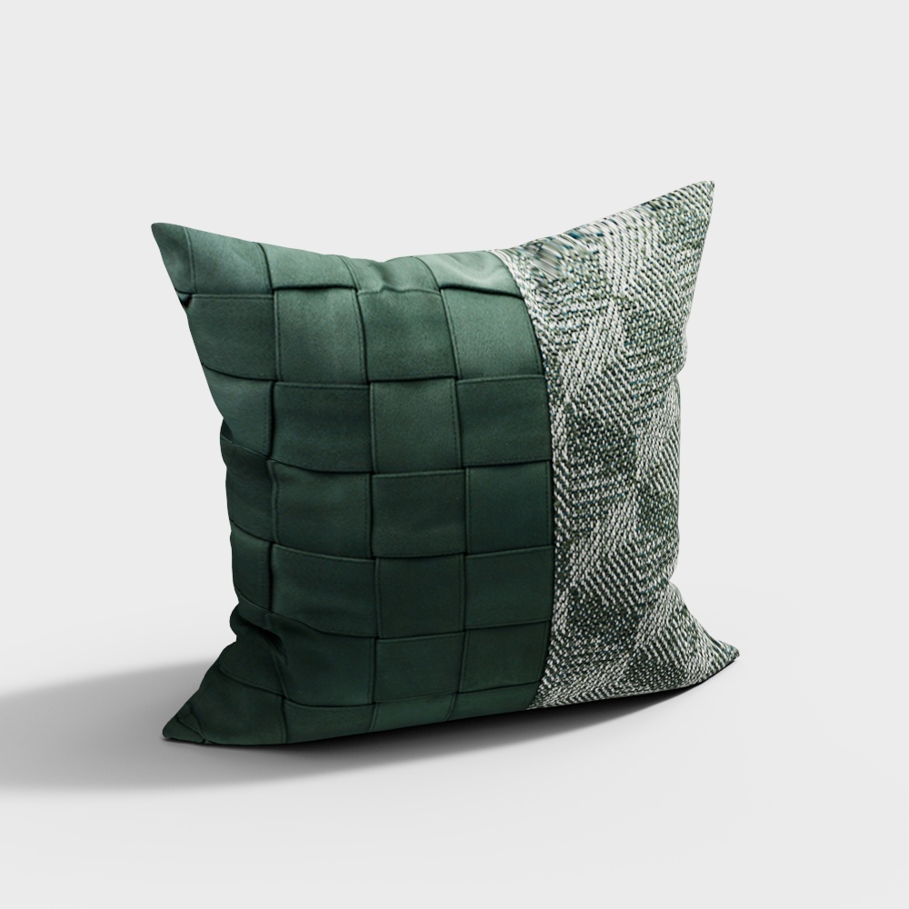 Grünes Gitter Zierkissen