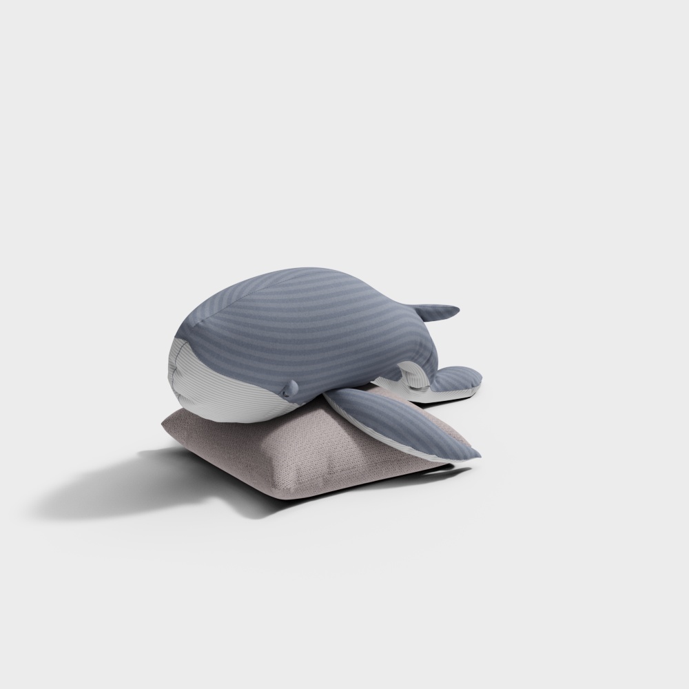 Coussin en lin Baleine