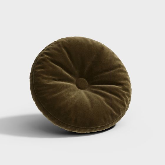 Elegant Round Pillow 3D model